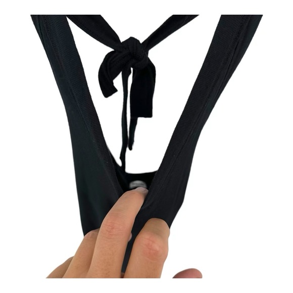 Splendid | S Small Black Ribbed Halter Bodycon Dress - Picture 9 of 12